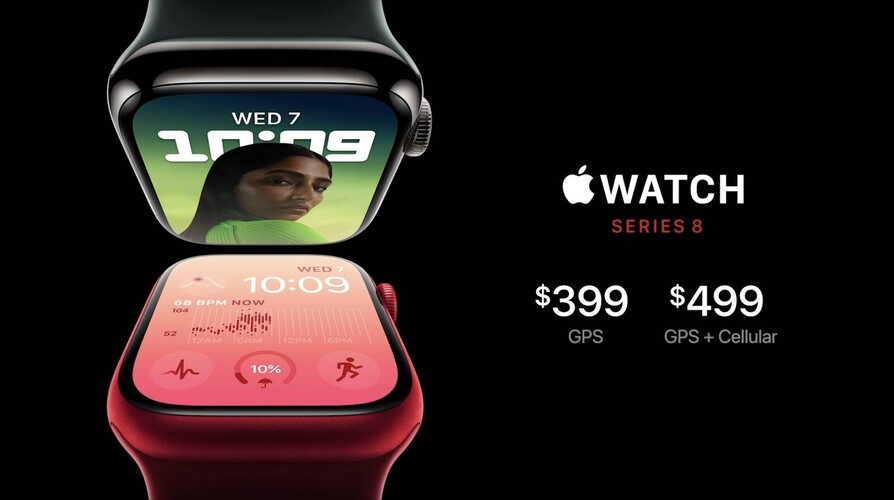 Az Apple Watch Series 8 amerikai árai.