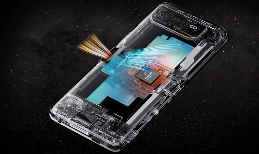 Így hűt az AeroActive Portál a ROG Phone 6D Ultimate-ben.