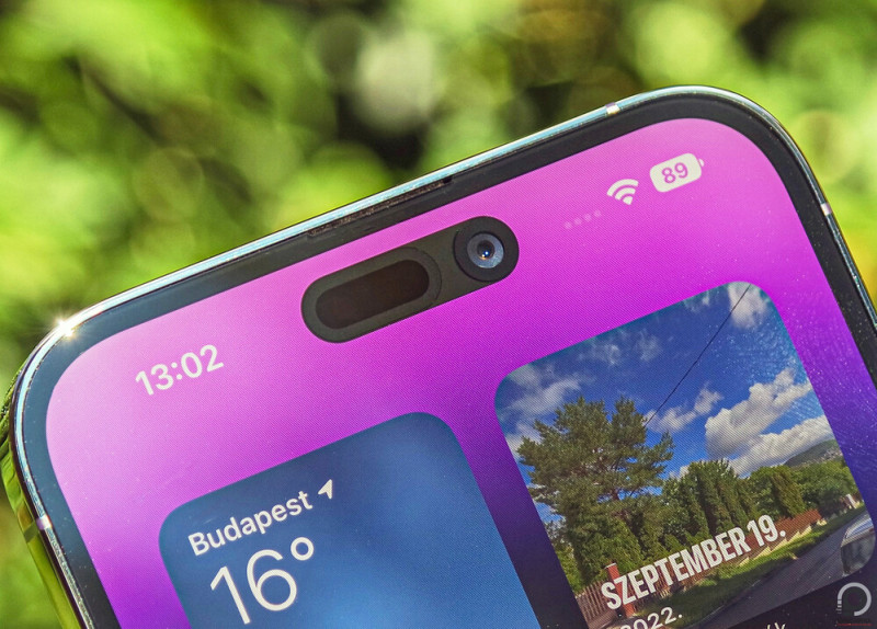 A kapszulaszerű TrueDepth kamerarendszer közelről