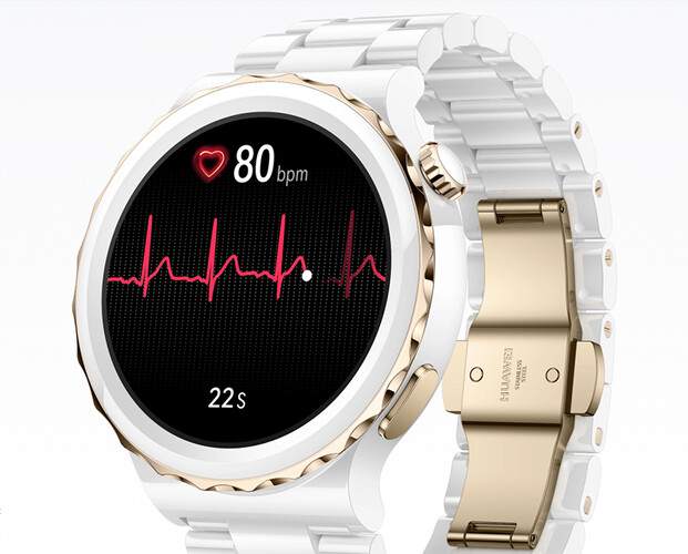 A kerámia Watch GT 3 Pro EKG mérés közben.