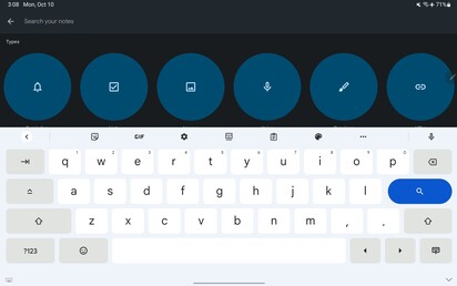 Ilyen az új Gboard táblagépen.
