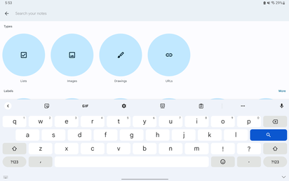 A 12.3-as frissítés előtti verziókban így néz ki a Google táblagép.