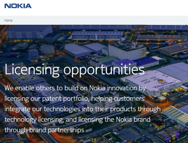 A Nokia a jogdíjköteles licencszerződésein keresztül lehetőséget kínál más márkáknak, hogy az általuk fejlesztett technológiákat használják.