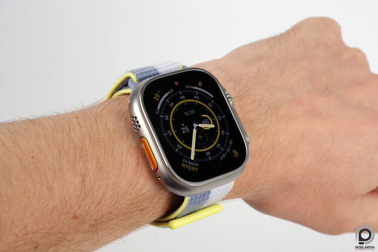 Mindig éber kijelző és akciógomb.