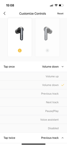 Az érintőfelület beállításainak személyre szabásához a jobb felső sarokban található ikonnal megnyíló menün át juthatunk el.