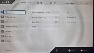 MSI Summit MS321UP grafikus kezelőfelület