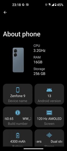 Zenfone 9 Android 13-mal.
