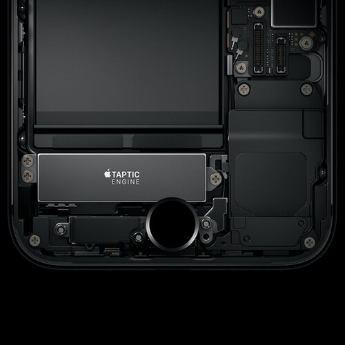 Így helyezkedik el a Taptic Engine a főgombbal rendelkező iPhone-okban.