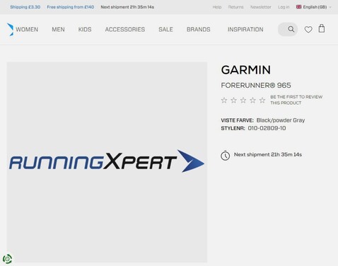 A RunningXpert által véletlenül élesített termékoldalak.