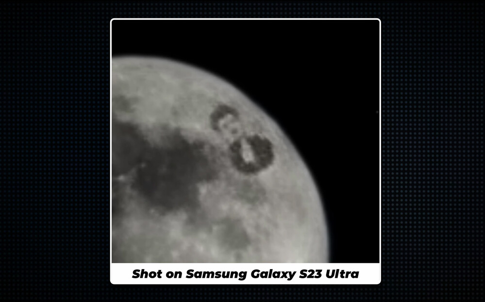 El S23 Ultra también presenta una foto de la luna equipada con un retrato lleno de cráteres.