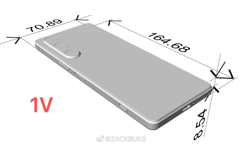 Ezekkel a méretekkel és a képen látható formában várható a Sony Xperia 1 V