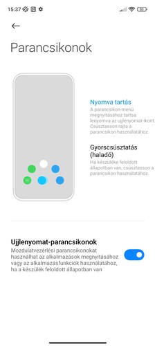 AoD-re és ujjlenyomat-leolvasóra vonatkozó beállítások