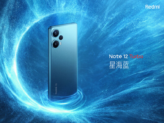 A Redmi Note 12 Turbo kék színben
