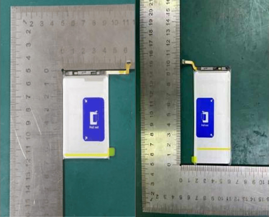 A Z Fold5 két akkumulátora a SafetyKorea tesztasztalán