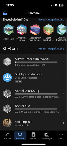 Kihívások a Garmin Connectben