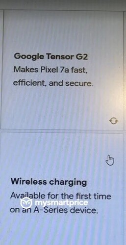 Marketinganyagok a Pixel 7a-hoz