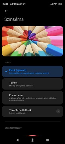 A kijelzőre vonatkozó beállítások a MIUI-ban