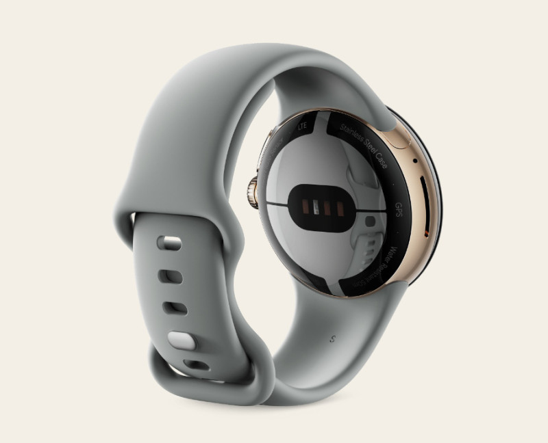 A Pixel Watch hátulról