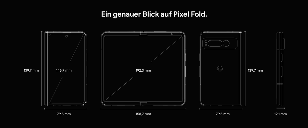 A Pixel Fold méretei