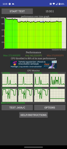15, 30, 60 perces CPU stressztesztek eredményei