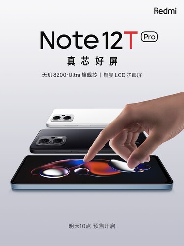El póster oficial del Redmi Note 12T Pro
