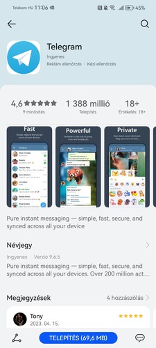 A Rakuten Viber és a Telegram is elérhető az AppGallery-ből