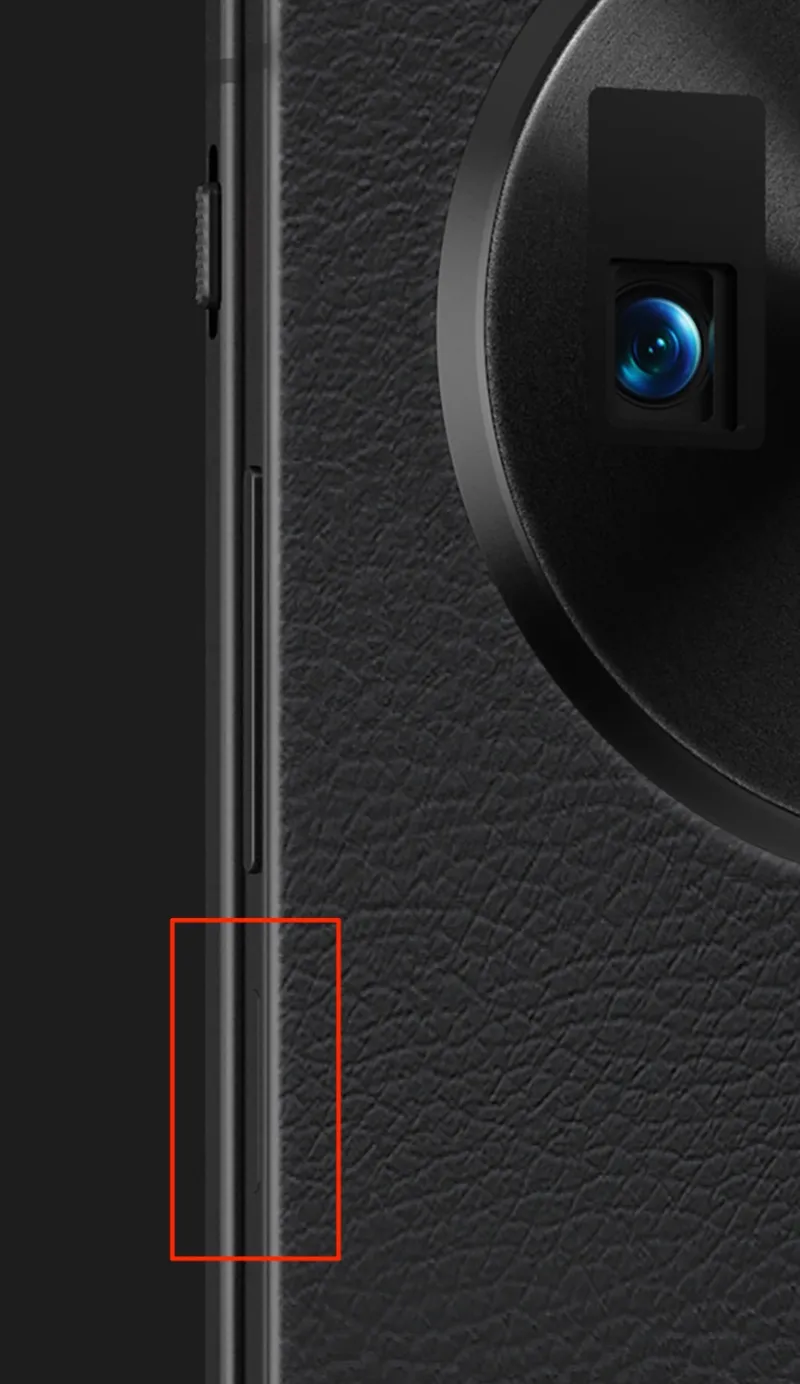 Az ott egy ujjlenyomat-olvasónak tűnik, illetve a némítókapcsoló is feltűnik.