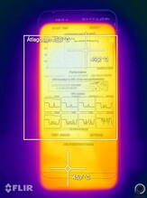 A telefon hőmérséklete a CPU tesztek végén