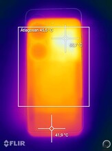 A telefon hőmérséklete a CPU tesztek végén