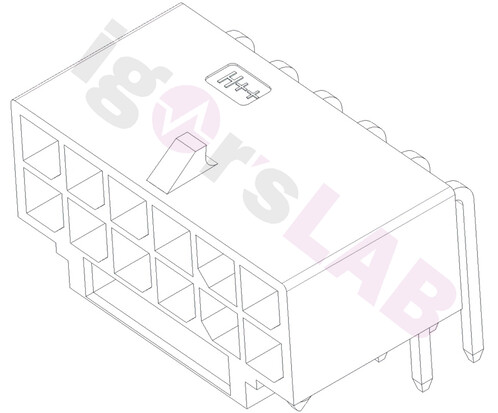 A 12V2x6 tápcsatlakozó