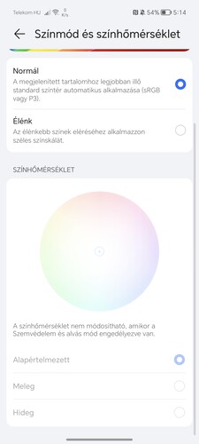 A képernyőre vonatkozó beállítások
