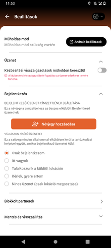 Kontakt megadása, nyomkövetés és a beérkezett üzenetek a másik fél telefonján. A választ csak akkor kapjuk meg műholdon keresztül, ha a másik telefonra is le van töltve a Bullitt Satellite Messenger és külön fiók van regisztrálva