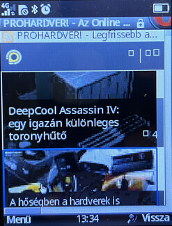 Kezdőképernyő, főmenü, böngésző