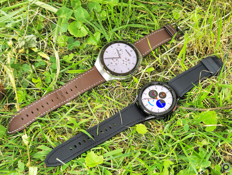 A Huawei Watch 4 Pro a Galaxy Watch6 Classic 43 mm mellett