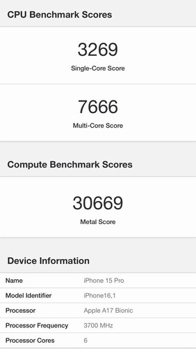 Az Apple A17 Bionic első eredményei a Geekbench 6-os teszten