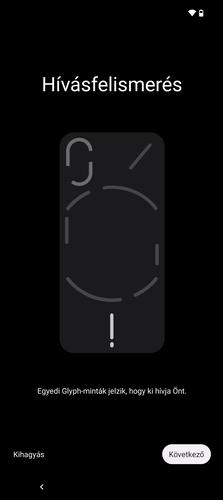 A Glyph felület ismertetése az első bekapcsoláskor