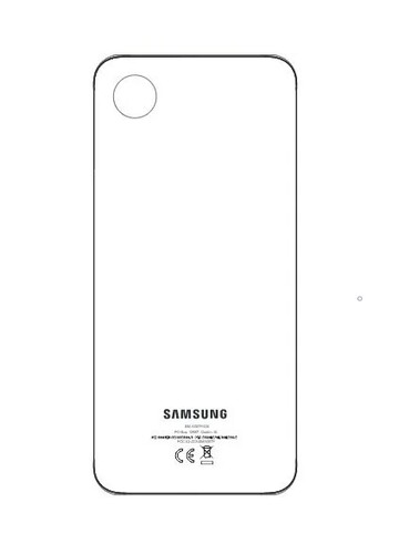 Sematikus rajz mutatja, milyen lehet a Galaxy A05 hátlapja