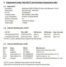 A Galaxy A05 eddig ismert adatai