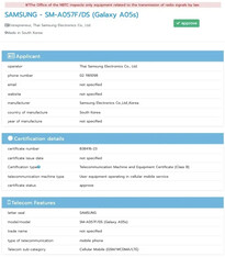 A Galaxy A05 eddig ismert adatai