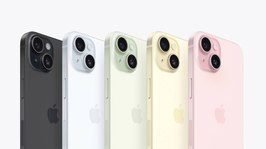 Az iPhone 15 és 15 Plus színei