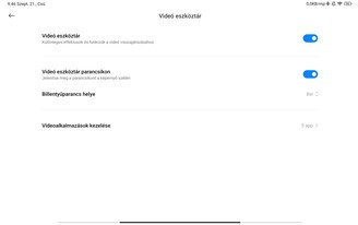 Videós eszköztár nézéshez és súgógép a videók rögzítéséhez