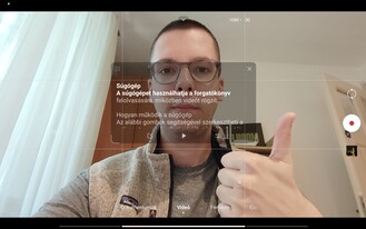 Videós eszköztár nézéshez és súgógép a videók rögzítéséhez