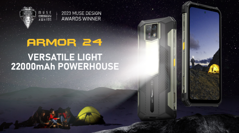 Programozható gomb, egyedi csatlakozó a készülék oldalán. Van bőven az Armor 24-ben extra a hatalmas telep és a hátlapi lámpa mellett is