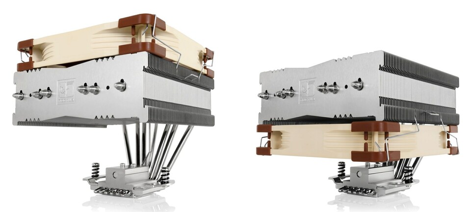 Noctua NH-C14S, a két ventilátorpozícióval