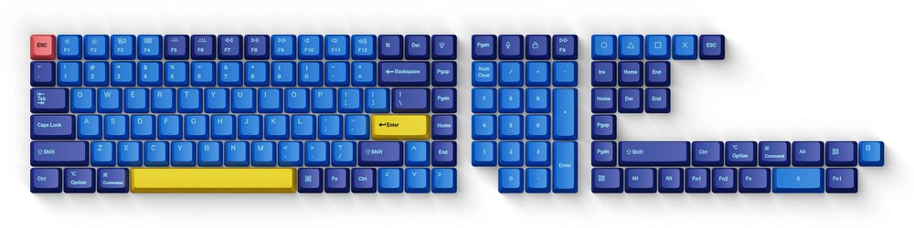 Keychron Beach OEM dye-sub PBT kupakszett (a kép US ANSI változatot ábrázol)