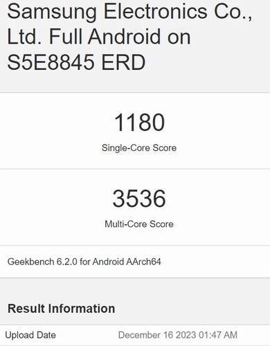 Geekbench 6-os teszten ilyen eredménnyel vizsgázott az Exynos 1480