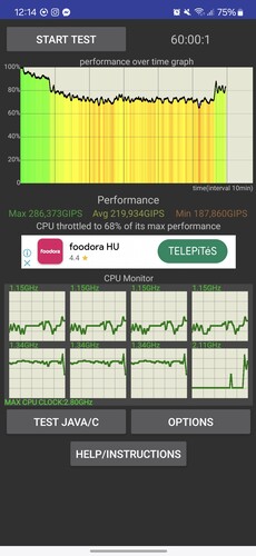 CPU teszt: 15, 30 és 60 perc terhelés