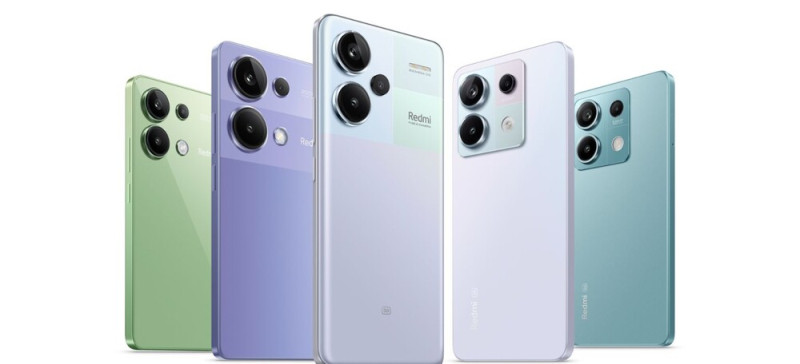 Balról jobbra: Redmi Note 13 4G, Redmi Note 13 Pro 4G, Redmi Note 13 Pro+ 5G, Redmi Note 13 Pro 5G, Redmi Note 13 5G