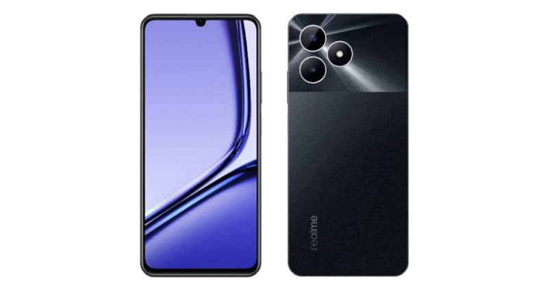 Realme Note 50 feketében
