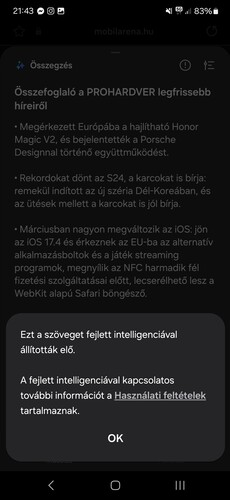 A weboldalak tartalmának összefoglalása már megy magyarul is